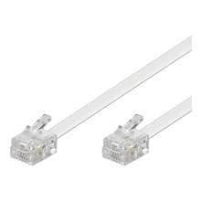 Telefonkabel - Wentronic - RJ11 4 stift - 3m vit