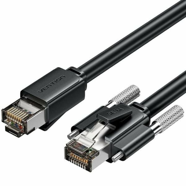 Kategori 6 Hard UTP RJ45 kabel Vention IBUBI Sort 3 m