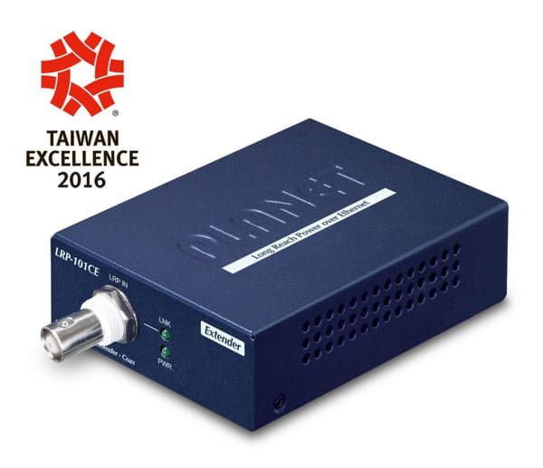 Planet 1-port 10/100TX POE PSE+, LRP-101CE Blå