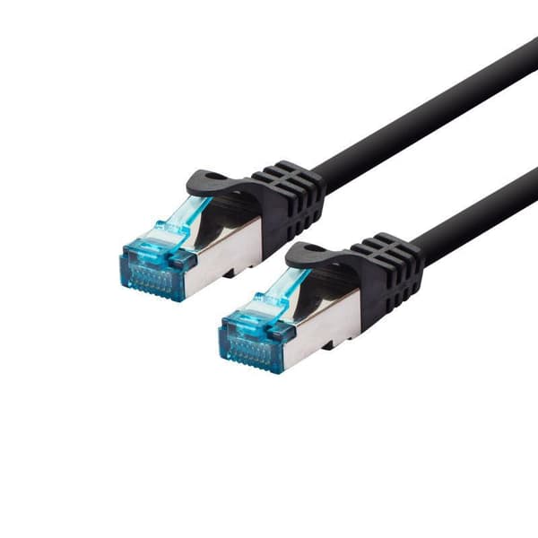 Ammattimainen LOGON SF/UTP -kytkentäkaapeli 15M - CAT5E - musta, TCR55SS150BL