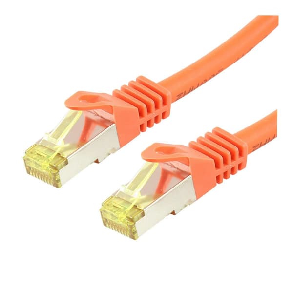 Logon Professional -kytkentäkaapeli SFTP/AWG26/LSOH 0,5 m - CAT6A 500 MHz - oranssi, TCR6ASS005O