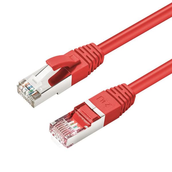 MicroConnect S/FTP CAT6 -kaapeli 10m punainen LSZH PiMF 4x2xAWG 28, CU, SSTP610R