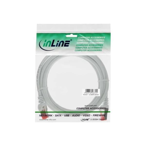 RJ-45 (M) patchsladd för RJ-45 (M) 50 cm SFTP, PiMF CAT 6 formgjuten vit - INLINE