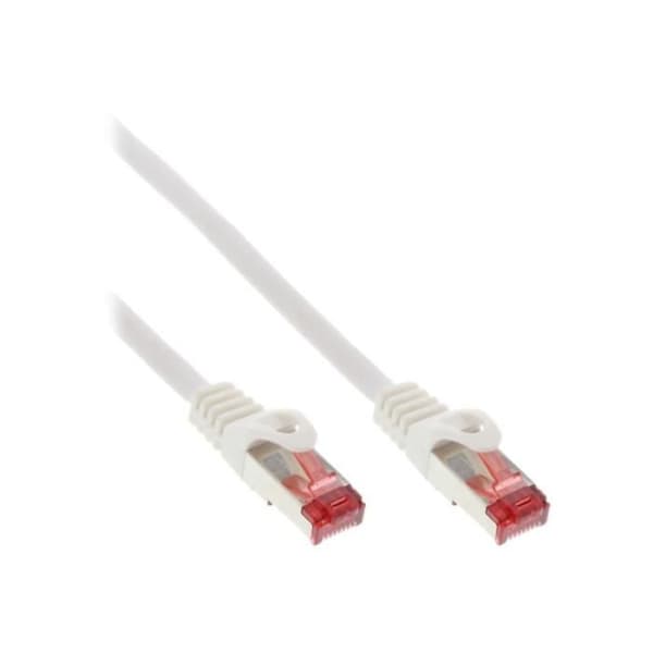 RJ-45 (M) patchsladd för RJ-45 (M) 50 cm SFTP, PiMF CAT 6 formgjuten vit - INLINE