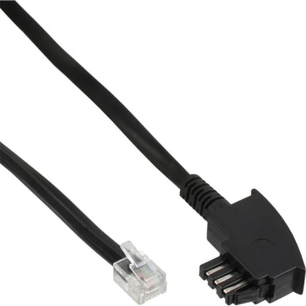 Anslutningskabel - InLine® - TAE-N - RJ11 (6P4C) - 6m - Svart