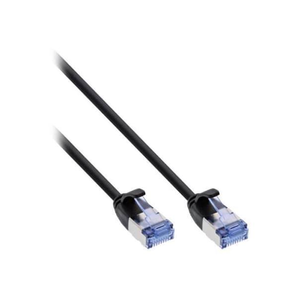 CAT 6a patchkabel - INLINE - 1,5 m - U/FTP, PiMF - svart