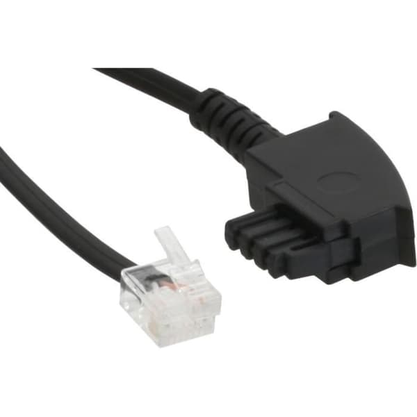 Telefonkabel - INLINE - TAE-F för DSL-filter - 3m - Western 6/2 DEC-kontakt