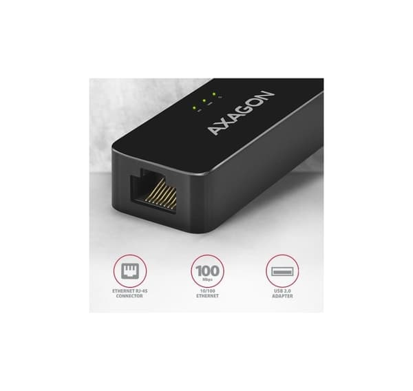AXAGON, ADE-XR USB 2.0 Ethernet 10/100-adapter med automatisk installation