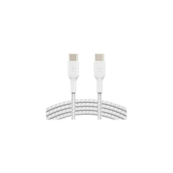 BELKIN - kabel - FLÄTAD C-C 2.0 1M, WHT - FLÄTAD