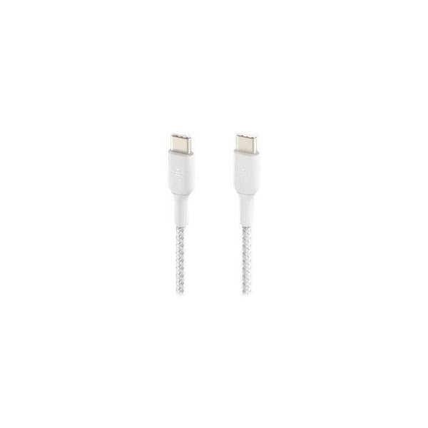 BELKIN - kabel - FLÄTAD C-C 2.0 1M, WHT - FLÄTAD