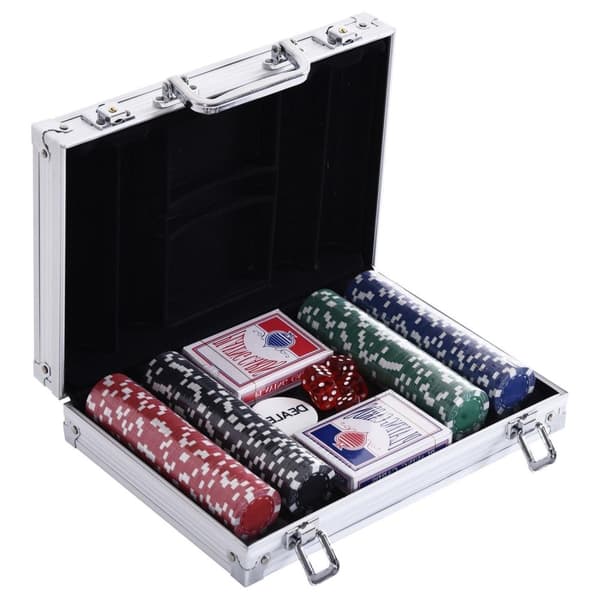 Rootz Poker Case - musta, punainen, vihreä - muovi, alumiini - 11,61 cm x 8,07 cm x 2,56 cm