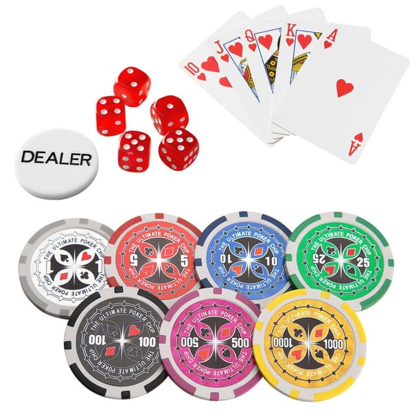 Pokerset - silver, 300 delar