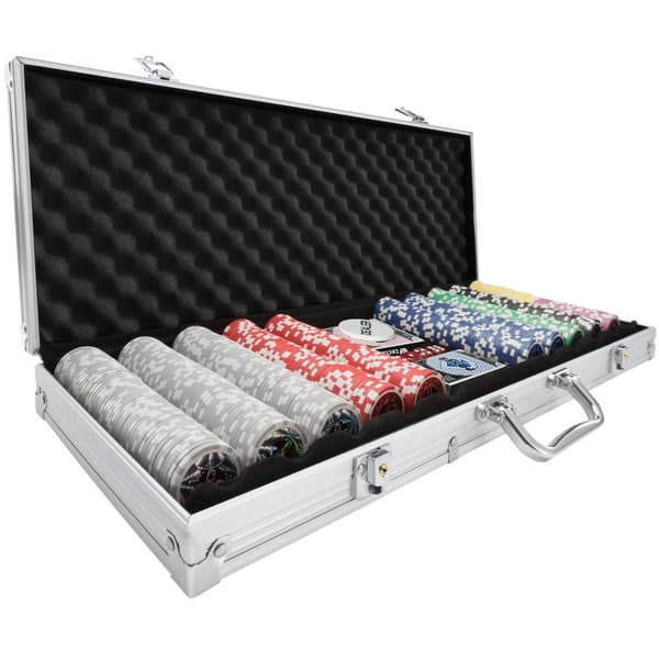 Pokerset - silver, 500 delar