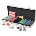 Miniatyrbild 2 av 5: vidaXL Pokerset med 500 marker aluminium
