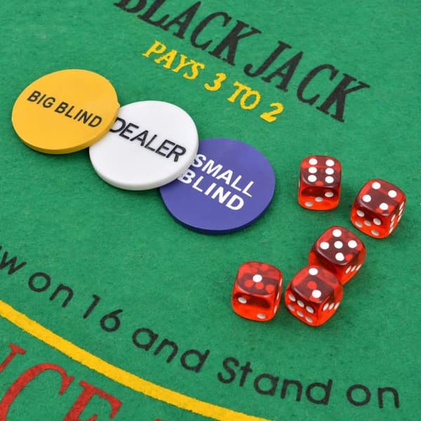 vidaXL Kombinerat poker-/Blackjack-set med 600 lasermarker aluminium