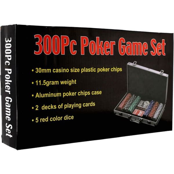 Teddies poker set 300 delar kort och tärningar i aluminiumväska