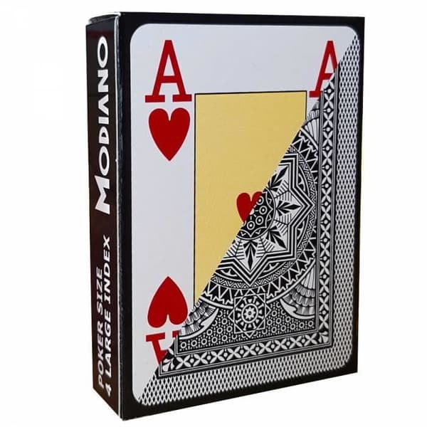 Modiano "CRISTALLO" - Kortlek med 55 100% plastkort - pokerformat - 4 jumbosvarta index