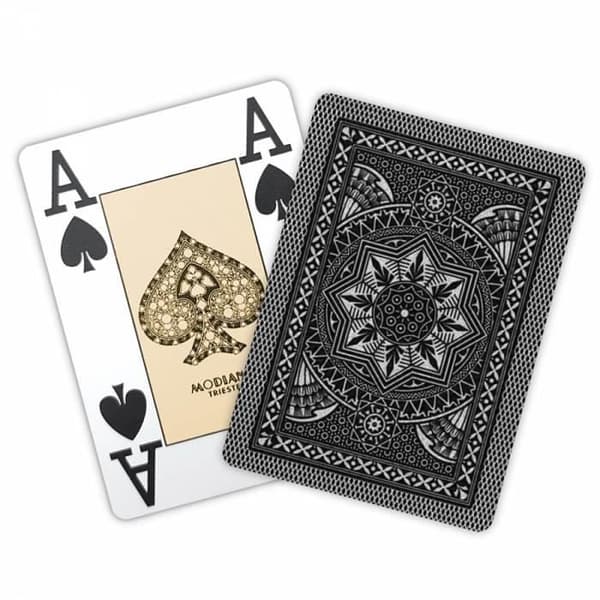 Modiano "CRISTALLO" - Kortlek med 55 100% plastkort - pokerformat - 4 jumbosvarta index