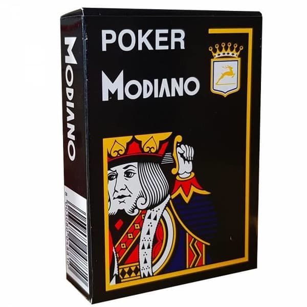 Modiano "CRISTALLO" - Kortlek med 55 100% plastkort - pokerformat - 4 jumbosvarta index