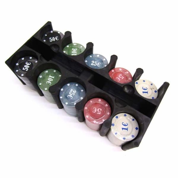 Fodral - Snabb världsshopping pokerbox - L-2104 - (R) Parti med 200 spelmarker Black Jack Texas Holdem Chips Cards