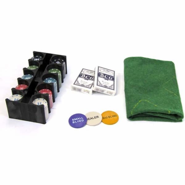 Fodral - Snabb världsshopping pokerbox - L-2104 - (R) Parti med 200 spelmarker Black Jack Texas Holdem Chips Cards