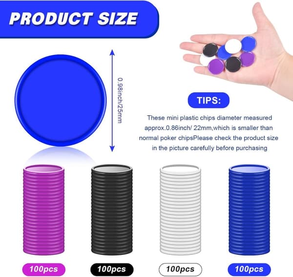 Mini Pokerchips 400-pack ASYINXSON