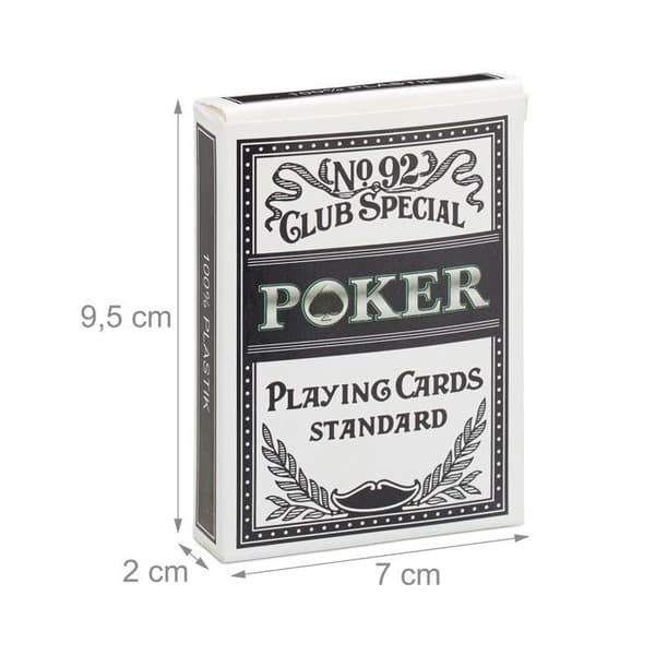 Relaxdays Plastikkortlekar, vattentåliga, anti-reva & vikning, 54 stycken, Texas Hold'em, pro kit
