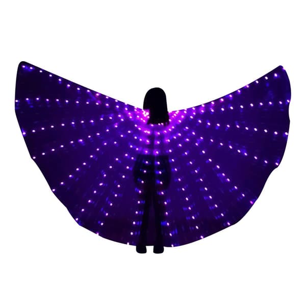 Perhonsiipiasu, pimeässä hohtava, teleskooppitikut, violetti