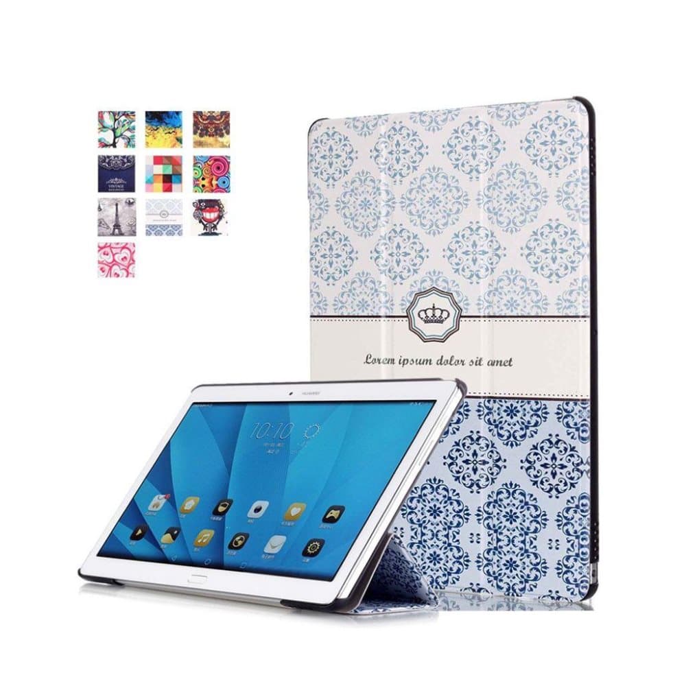 Huawei MediaPad M2 10 smart læder-etui - Damask motiv
