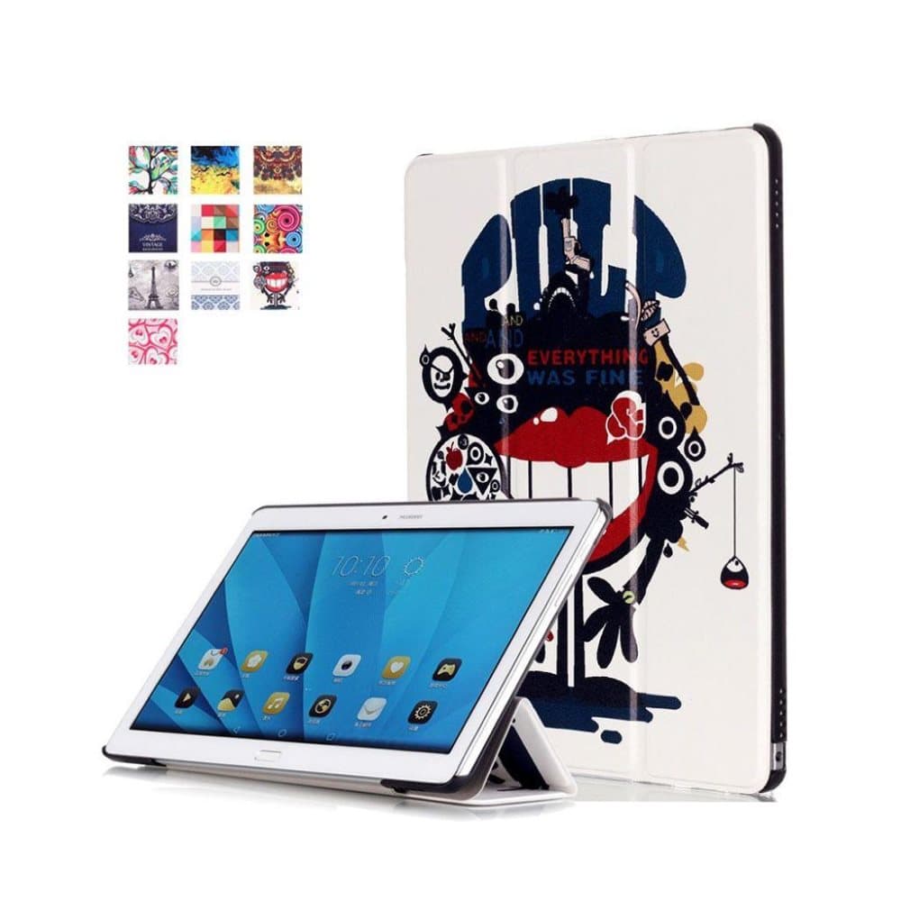 Huawei MediaPad M2 10.0 tri-fold läderfodral - Monster