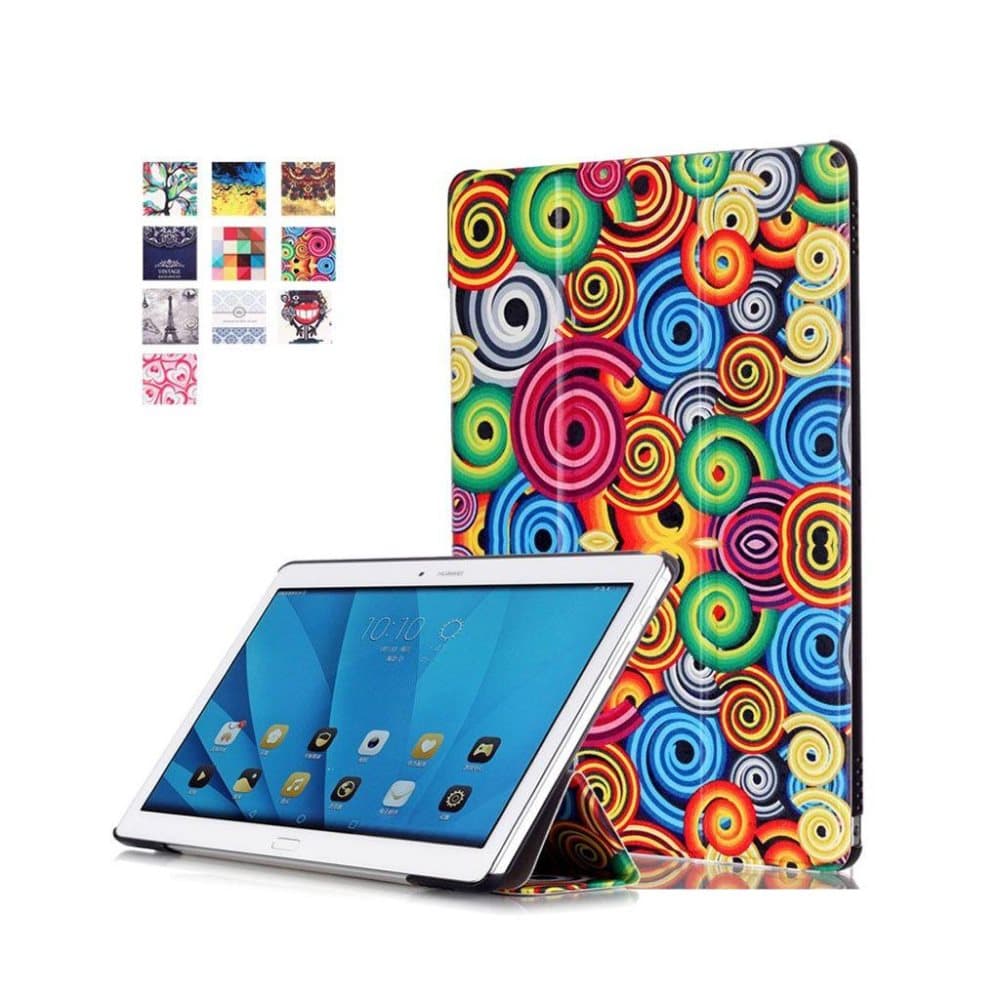 Huawei MediaPad M2 10.0 tri-fold läderfodral - Vortex mönste