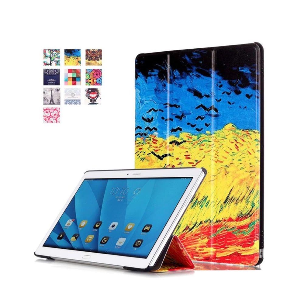 Huawei MediaPad M2 10.0 tri-fold läderfodral - Oljemålning
