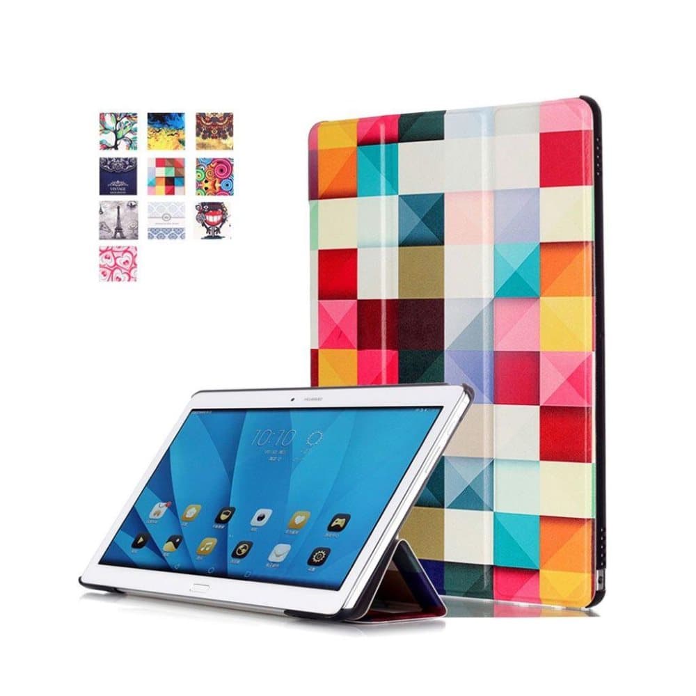 Huawei MediaPad M2 10.0 tri-fold läderfodral - Triangel möns