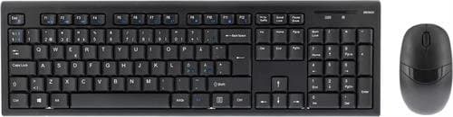 DELTACO trådløst tastatur og mus, USB nano modtagere, 10m,