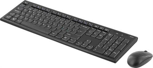 DELTACO trådløst tastatur og mus, USB nano modtagere, 10m, Sort