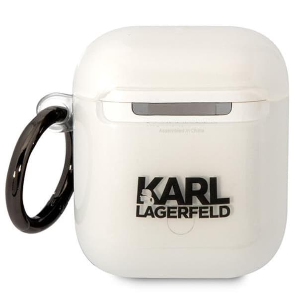 KARL LAGERFELD AirPods 1/2 Skal Ikonik Choupette - Transparent
