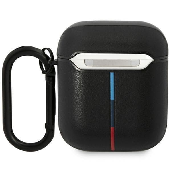 BMW Airpods 1/2 Skal Läder Curved Line - Svart