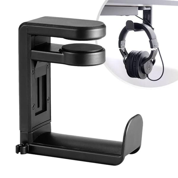 Desire2 Hållare för Hörlur/Headset Svart Monterat på skrivbordsskiva