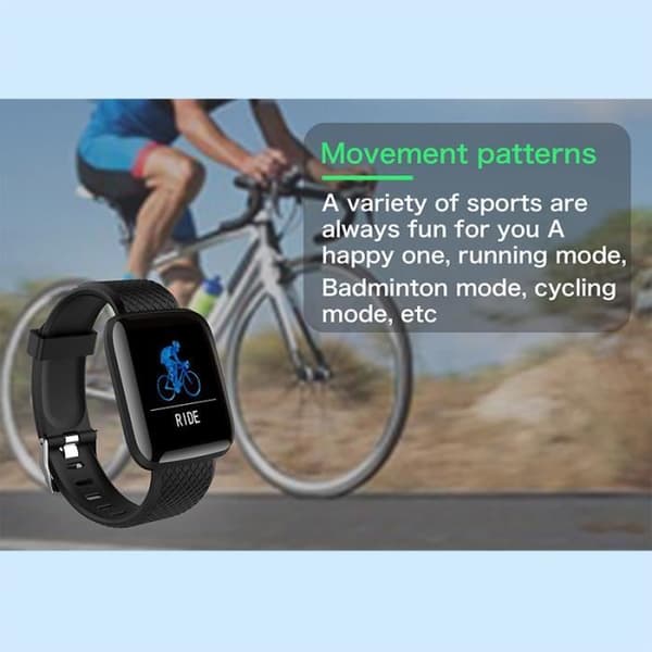 Smart Watch Blodtryckspulsmätare Fitness Tracker Watch Sports Watch för Android IOS