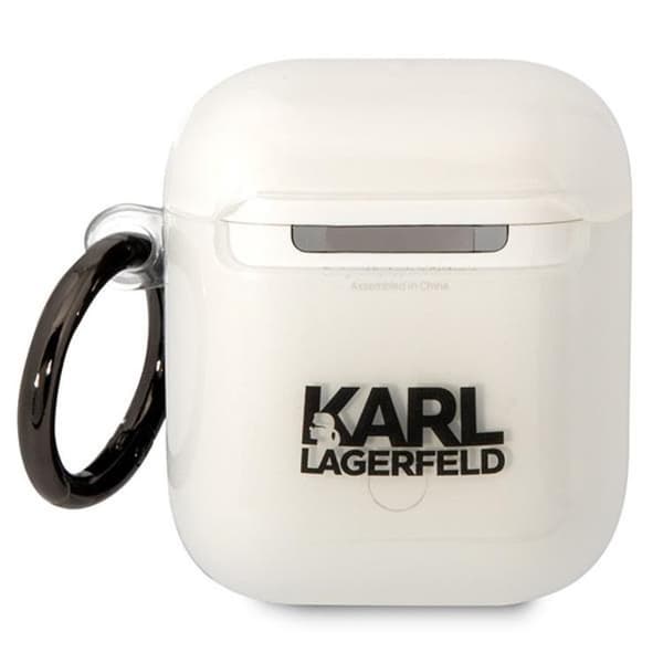KARL LAGERFELD AirPods 1/2 Skal Karl`s Head - Clear
