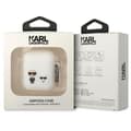 Miniatyrbild 3 av 3: KARL LAGERFELD AirPods 1/2 Skal Silicone Karl & Choupette - Vit