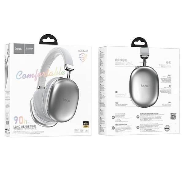 Hoco Over-Ear Hörlurar Trådlösa Bluetooth W35 Max - Silver