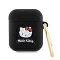 Miniatyrbild 1 av 3: Hello Kitty AirPods 1/2 Skal Silikon 3D Kitty Head - Svart