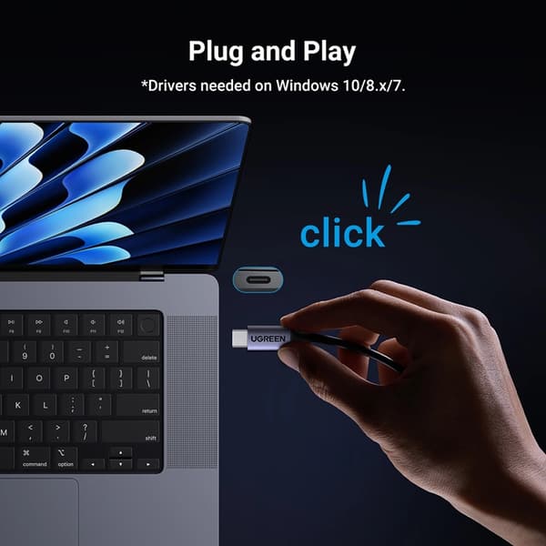Ugreen CM648 USB-C till RJ45 Ethernet 2.5G Adapter - Grå