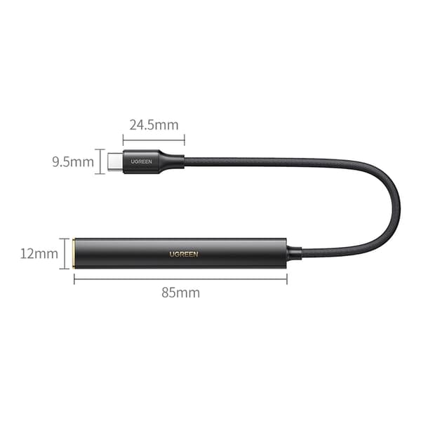 Ugreen CM545 DAC Hörlurar Förstärkare USB-C till 3.5 mm Minijack