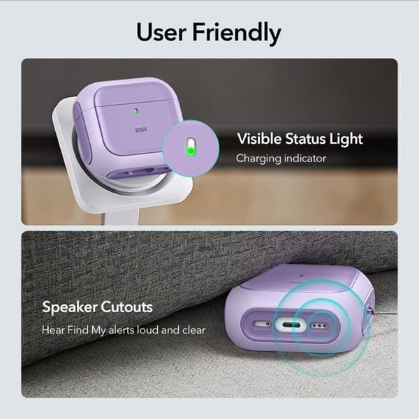 ESR Airpods 4 Skal Magsafe Orbit Halolock - Lila
