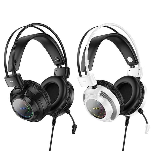 Hoco On-Ear Gaming Hörlurar USB-A/Jack 3.5mm - Svart