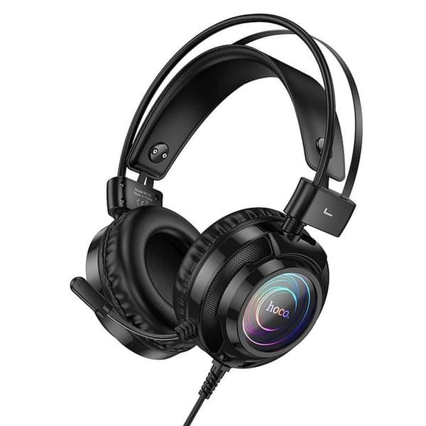 Hoco On-Ear Gaming Hörlurar USB-A/Jack 3.5mm - Svart