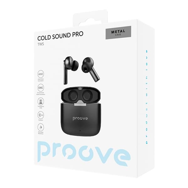 Proove Hörlurar Trådlös Cold Sound Pro Med ANC - Svart