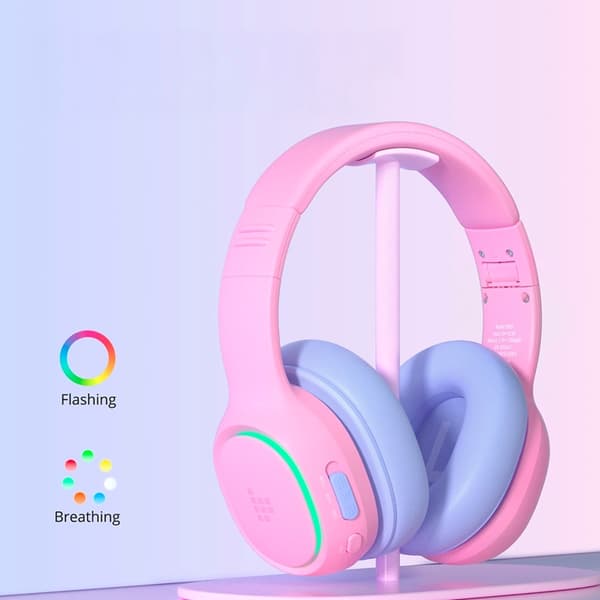 Tronsmart Over-Ear Trådlösa Hörlurar ANC till Barn Safe KH03 - Rosa